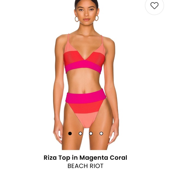 Beach Riot Other - Riza Top and Alexa Bottom Magenta Coral Beach Riot bikini